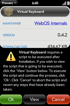 Виртуальная клавиатура Virtual Keyboard на Palm Pre #3