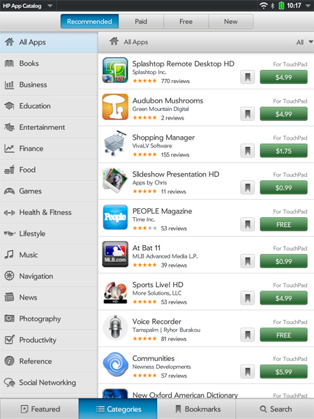 HP webOS,   