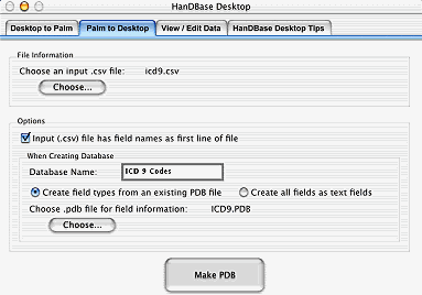 HanDBase Desktop  Macintosh