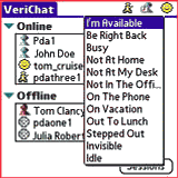 VeriChat – универсальный интернет-пейджер для Palm
