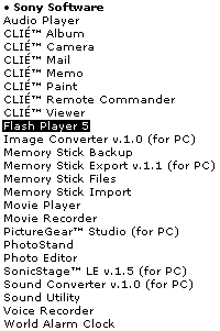 Macromedia Flash Player  Palm OS 5.0