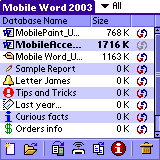 Текстовый редактор Mobile Word 2003 для Palm OS