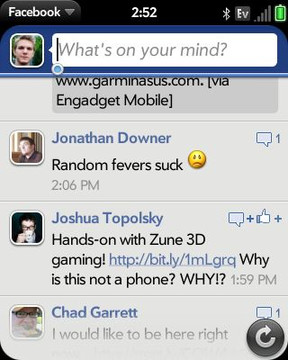 Facebook webOS Palm Pre