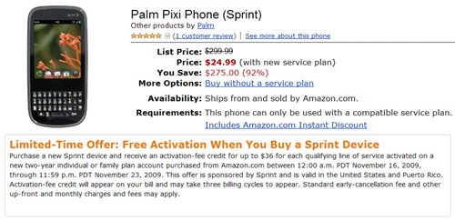 Palm Pixi   Amazon Discount