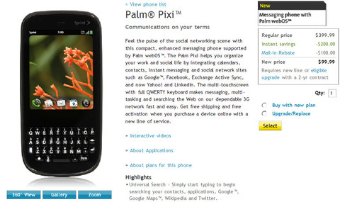 Palm Pixi Sprint