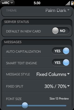 wIRC Preferences