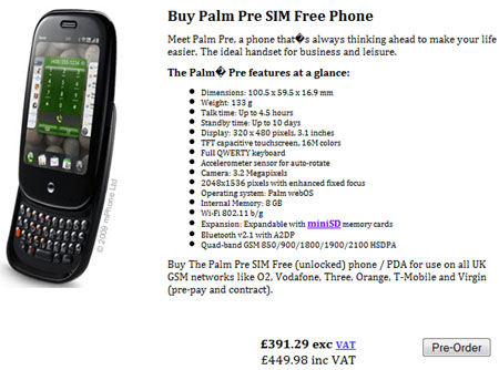 Palm Pre UK #2