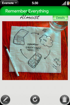 Evernote Palm webOS