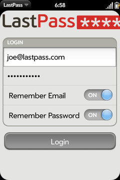 LastPass webOS