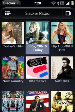 Slacker Radio webOS