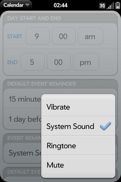 webOS 1.4 Calendar #1