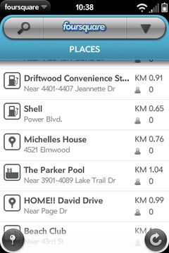 Foursquare webOS