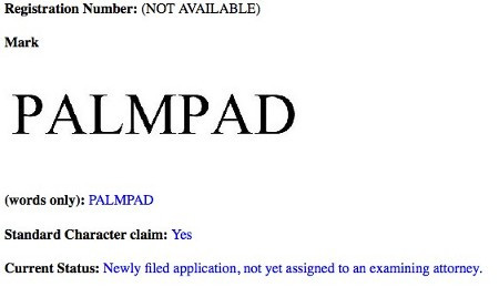 PalmPad Patent