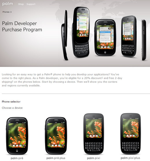 Palm Developer Purchase Program