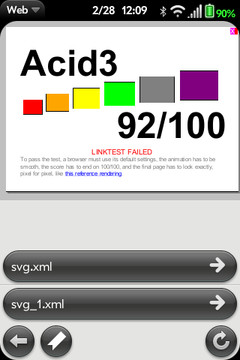 webOS Browser Acid3