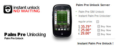 Сервис по разлочке, разблокировке и unlock Palm Pre