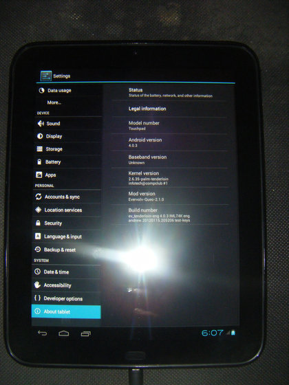  - Android 4.0 (ICS)  HP TouchPad #2