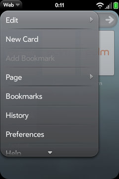 Меню приложения Web / Web Application Menu